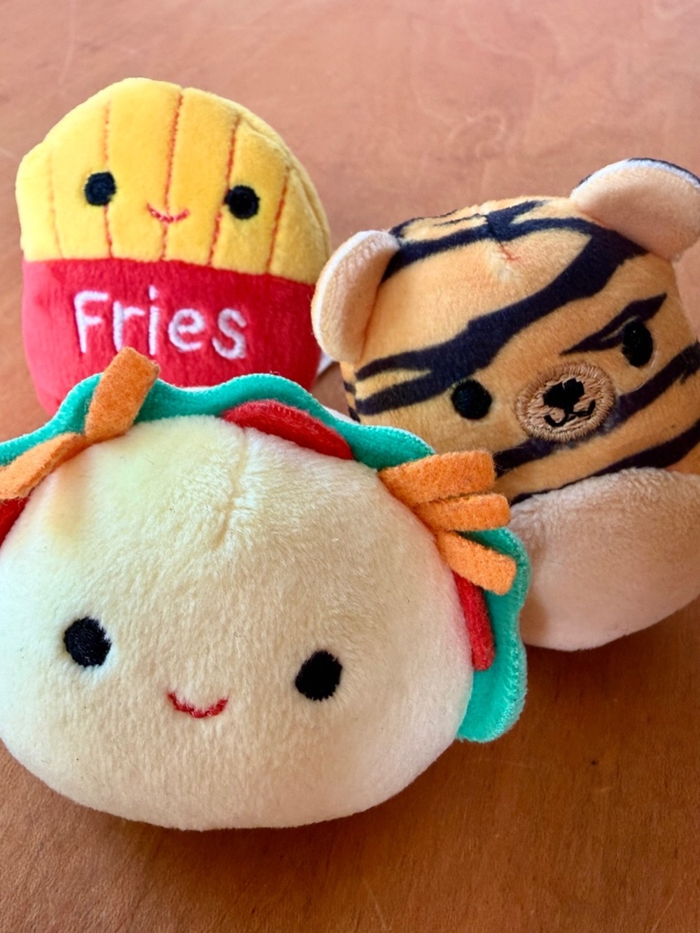 Squishville Squishmallow Trio: Taco, Tiger, French Fries